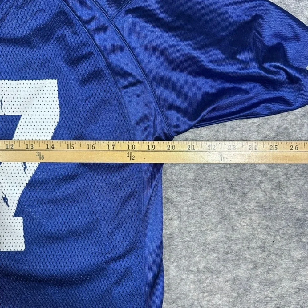 Reebok NFL Jersey Youth XL Blue Plaxico Burress 17 New York Giants Mesh‎